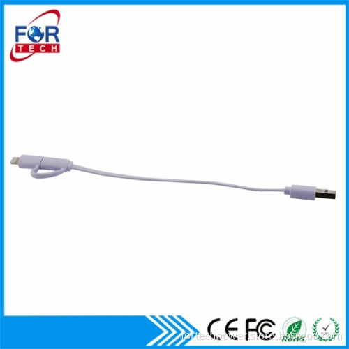 Cheapest Price High Quality Braided 2in1 Usb Charger Micro Cable for Promotion